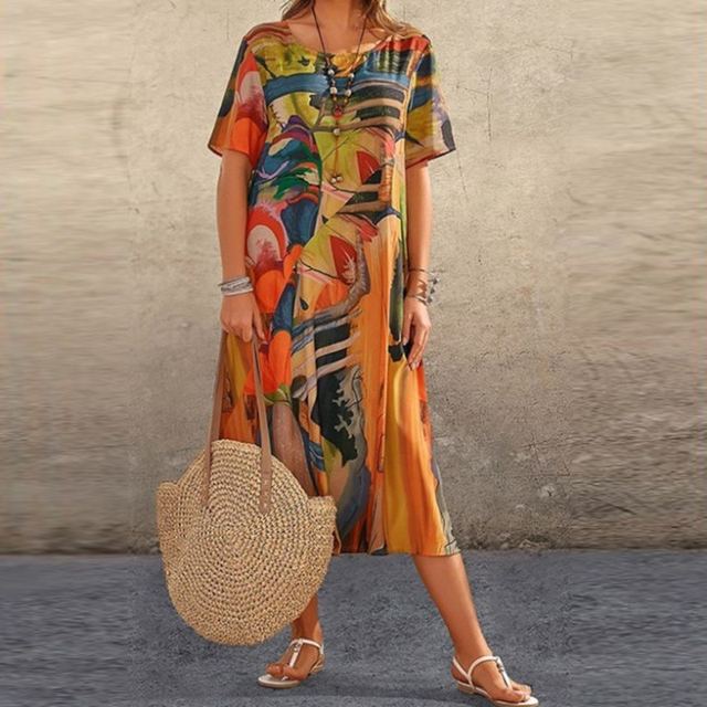 Juana - Vestido Colorido y Cómodo