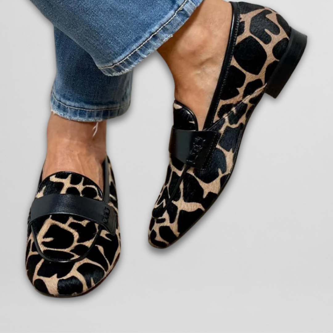 Nelly | Mocasines con estampado de Leopardo