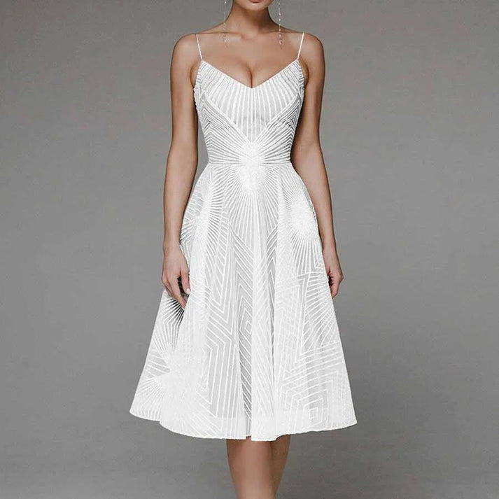 Teresa - Vestido elegante con espalda descubierta