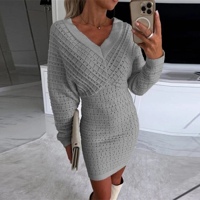 Betania - Vestido Corto de Mangas Largas
