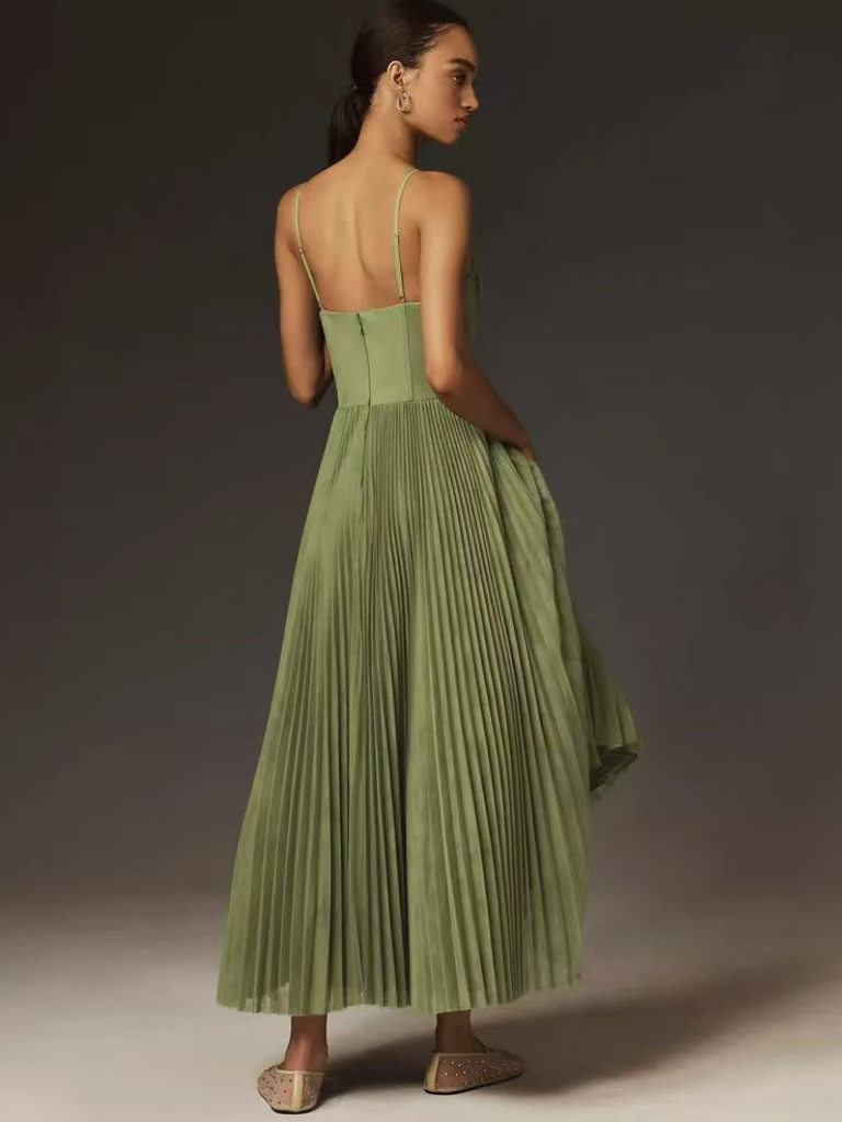 Olivia - Vestido Largo Plisado
