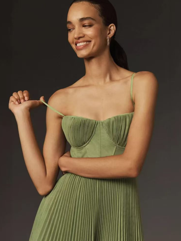 Olivia - Vestido Largo Plisado