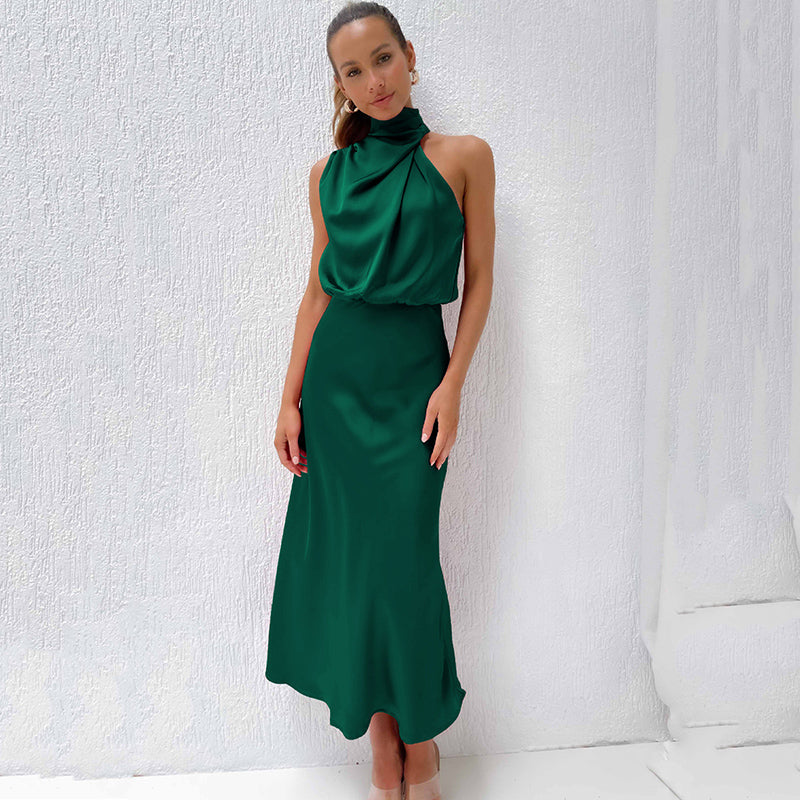 Catalina - Vestido largo satinado