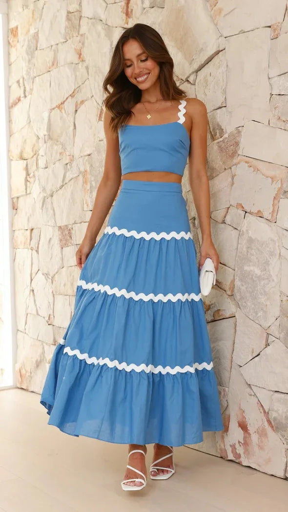 Clotilde - Conjunto Top & Falda Larga
