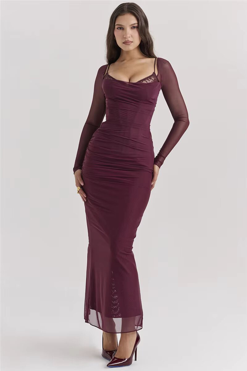 Romina - Vestido Largo con Glamour