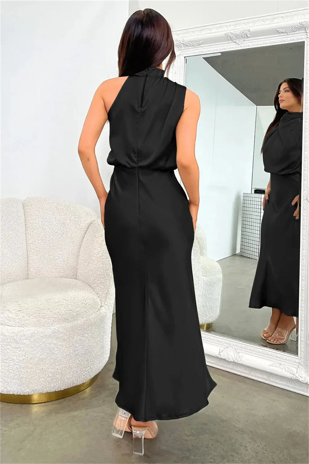 Catalina - Vestido largo satinado