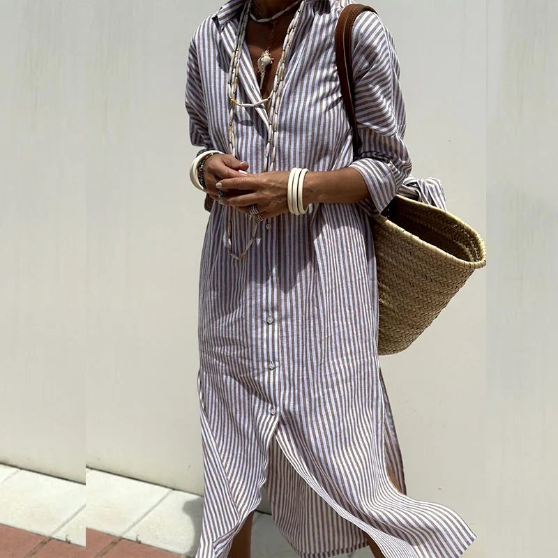 Maite - Vestido Largo Estilo Camisa