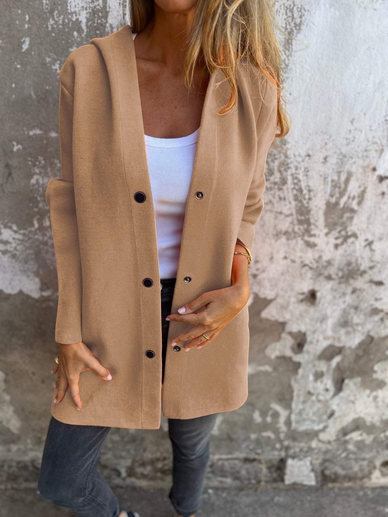 Carmen - Abrigo Casual con Capucha
