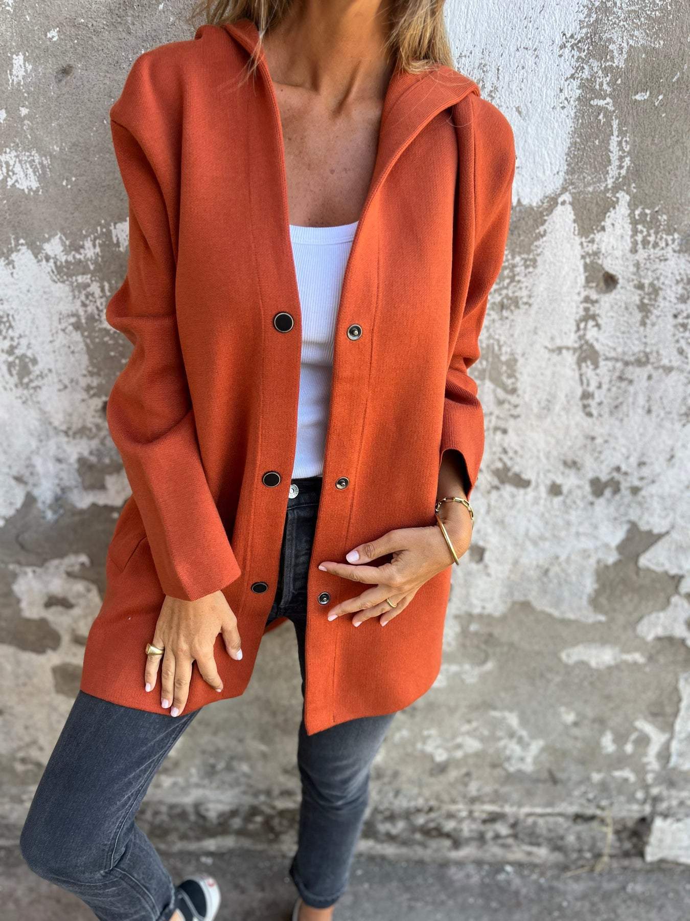 Carmen - Abrigo Casual con Capucha