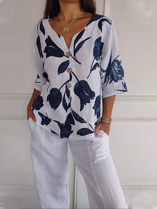 Zahara - Camisa casual estampada