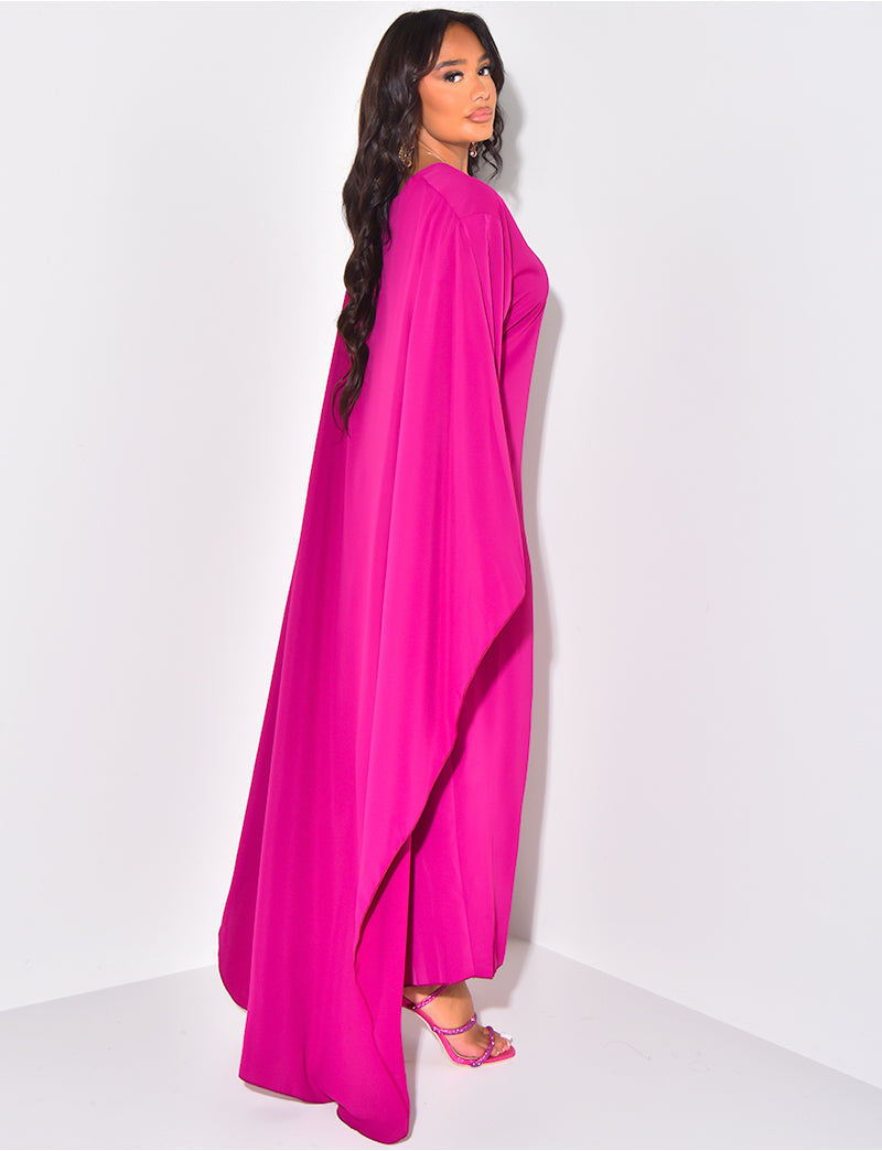 Salma - Vestido con Capa Fluida