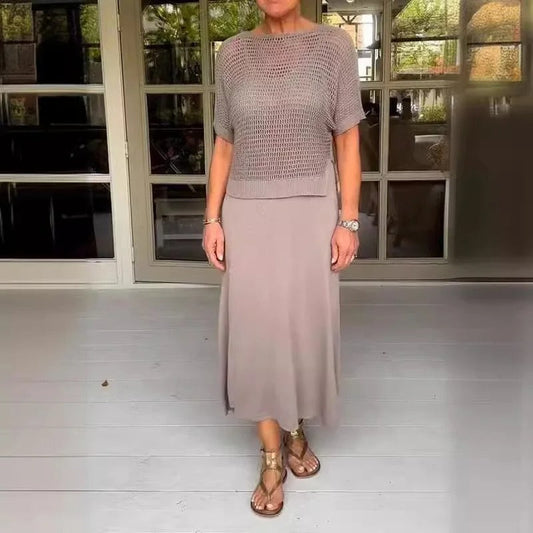 Fabiola | Elegante Conjunto Vestido con Top