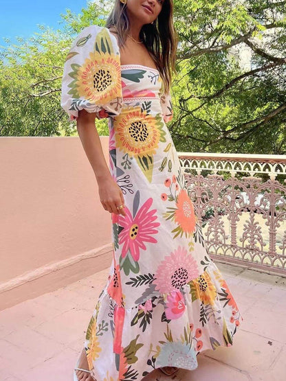 Susana - Vestido Largo Estampado Floral