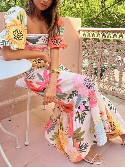 Susana - Vestido Largo Estampado Floral
