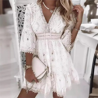 Karol - Vestido Corto estilo Ibicenco