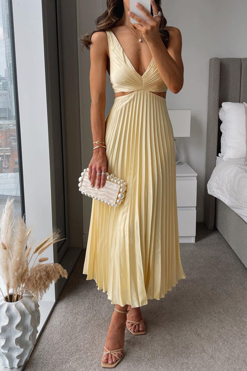 Sofía - Vestido Largo Plisado