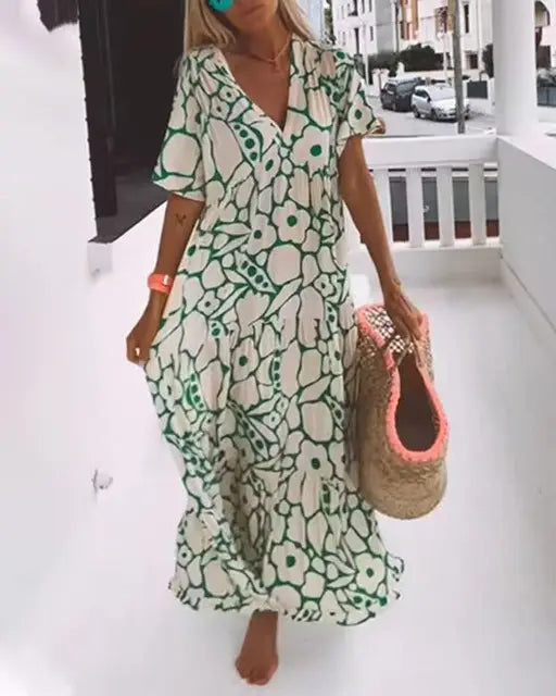 Gaia - Vestido de Verano Casual con Flores