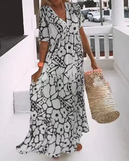 Gaia - Vestido de Verano Casual con Flores