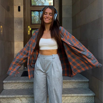 Nalani - Camisa Suelta de Cuadros