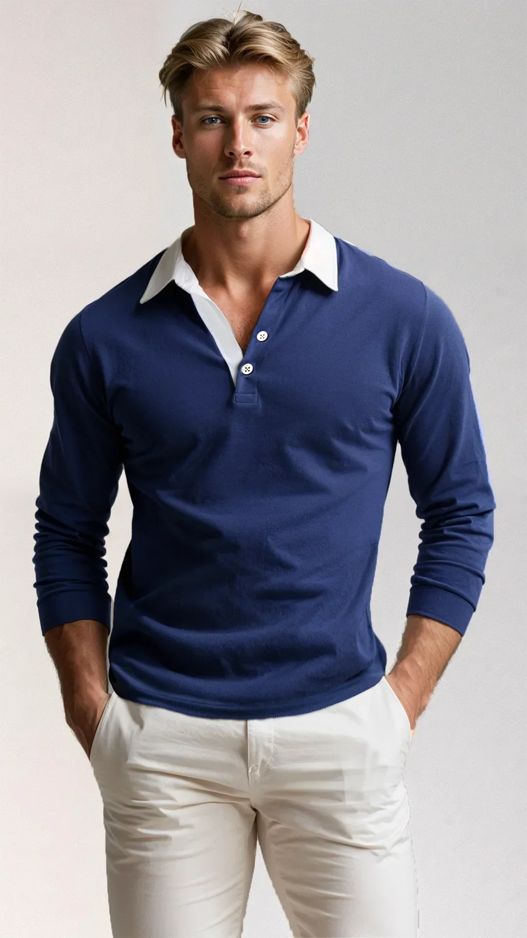 Liam - Polo Elegante de Mangas Largas
