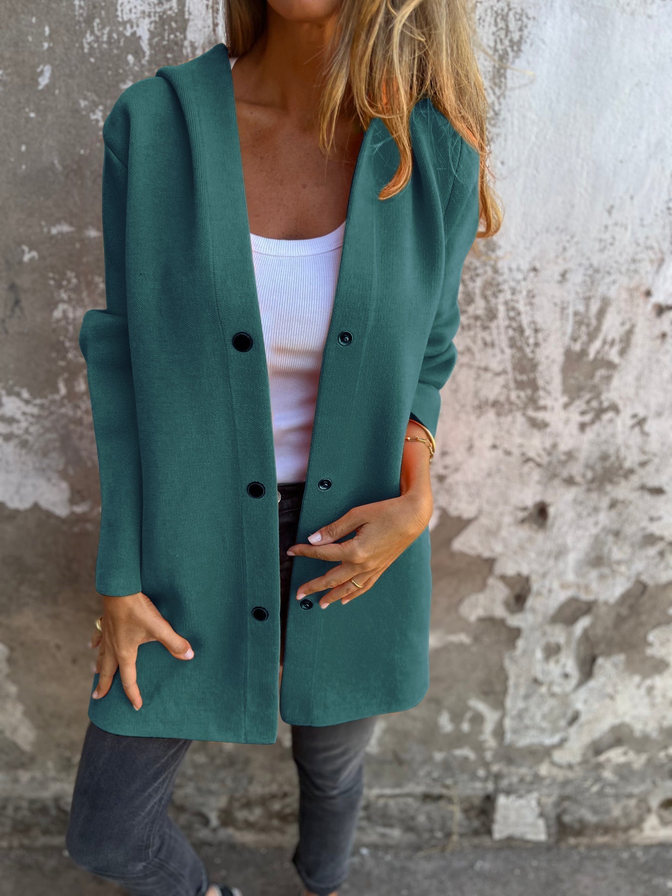 Carmen - Abrigo Casual con Capucha