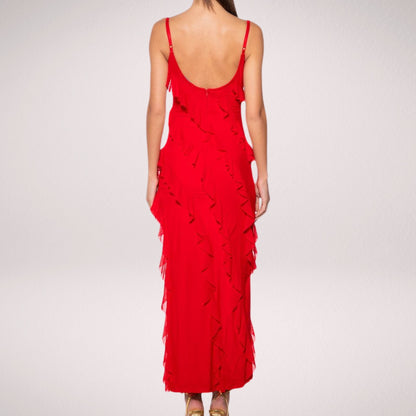 Violeta - Vestido Largo Elegante con Volantes