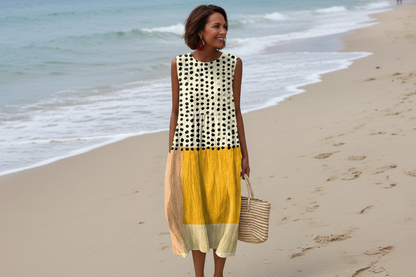 Lilly| Vestido Midi con Bloque de Lunares