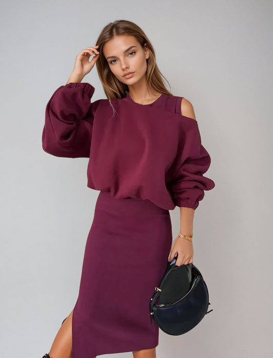 Naihara - Conjunto Vestido y Suéter