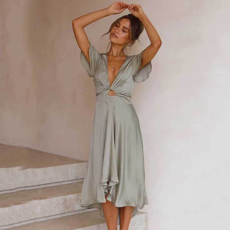 Clara - Vestido Elegante Satinado