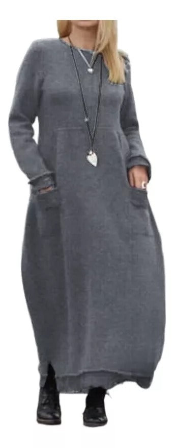 Nahia - Vestido Suelto con Bolsillos