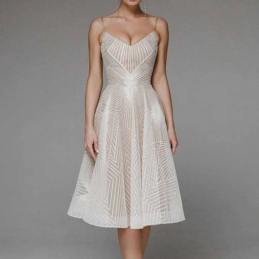 Teresa - Vestido elegante con espalda descubierta