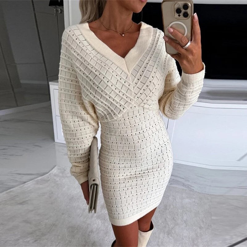 Betania - Vestido Corto de Mangas Largas