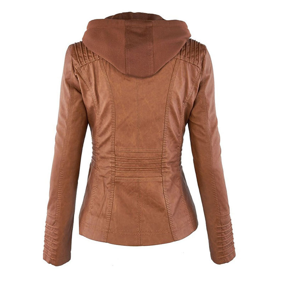 Angélica - Chaqueta de Piel con Capucha