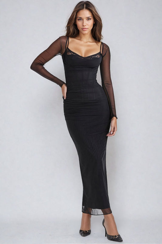 Romina - Vestido Largo con Glamour