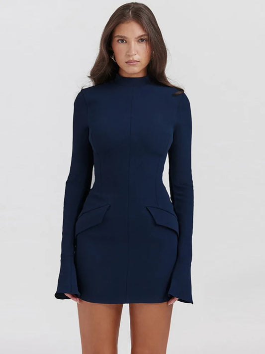 Vanina - Vestido Elegante de Mangas Largas