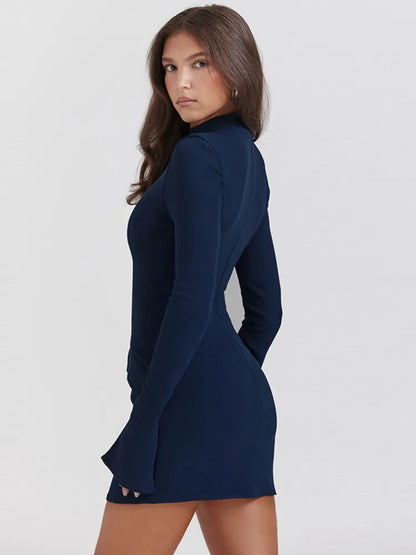 Vanina - Vestido Elegante de Mangas Largas