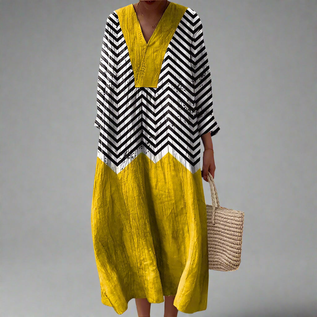 Venus - Vestido Geométrico Elegante