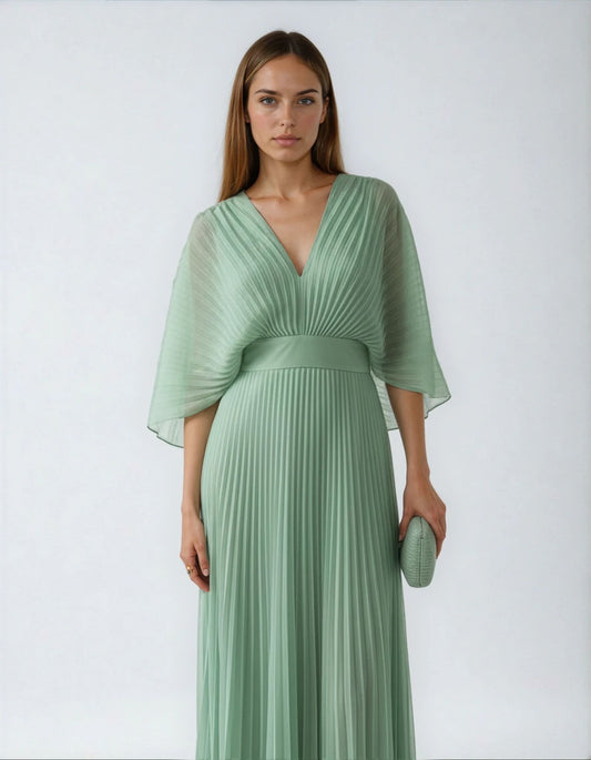 Olga - Vestido Clásico Plisado