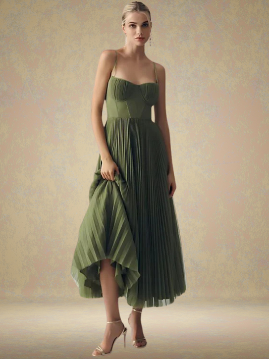 Olivia - Vestido Largo Plisado