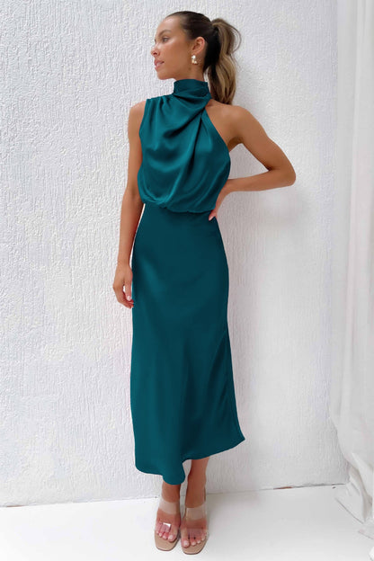 Catalina - Vestido largo satinado