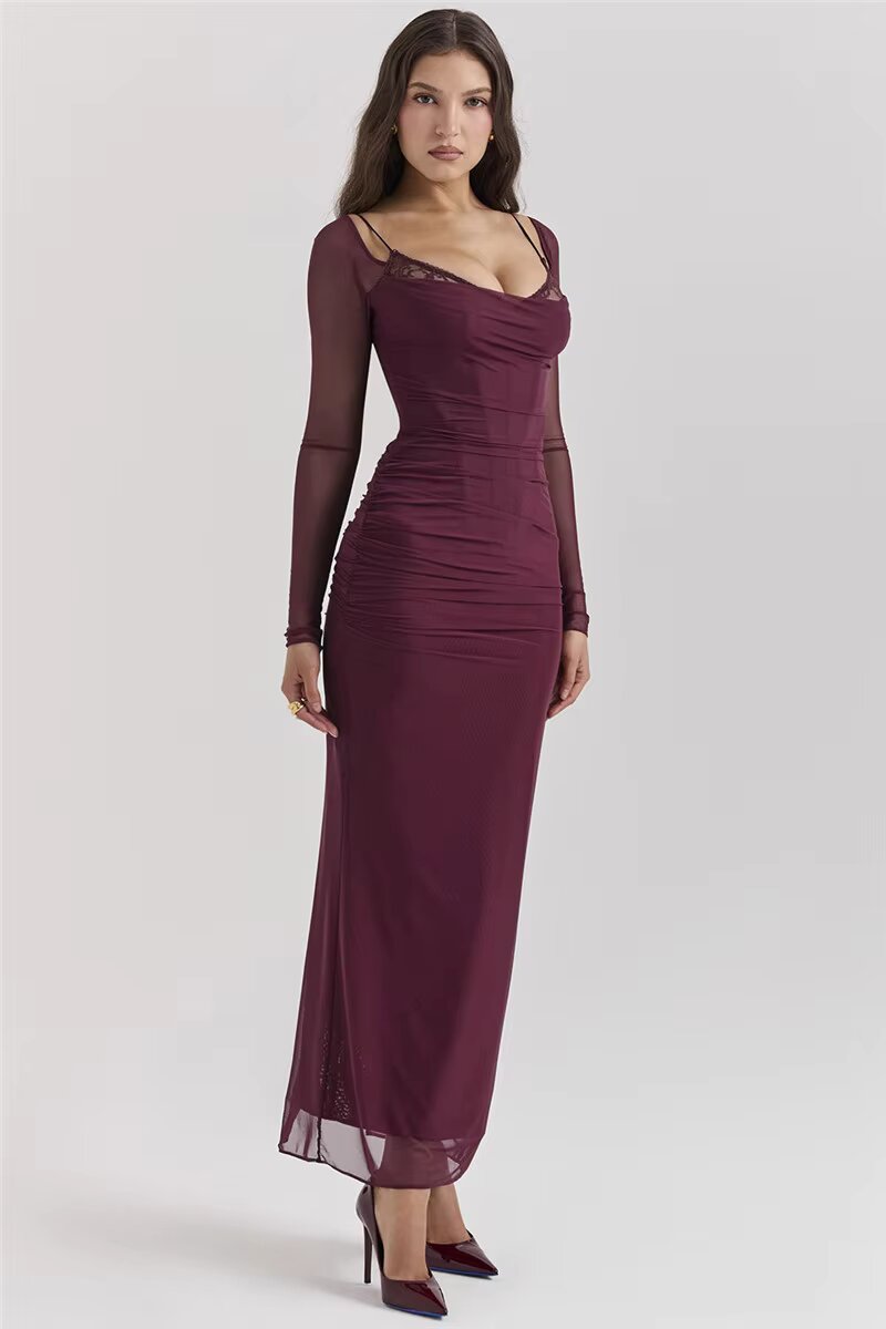 Romina - Vestido Largo con Glamour