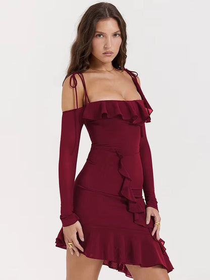 Rebeca - Vestido Corto con Volantes