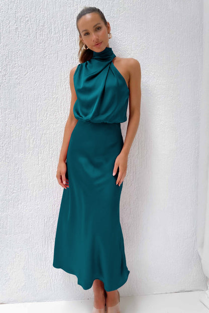 Catalina - Vestido largo satinado