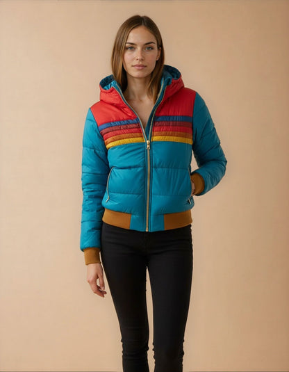 Angela | Chaqueta Acolchada Arcoíris