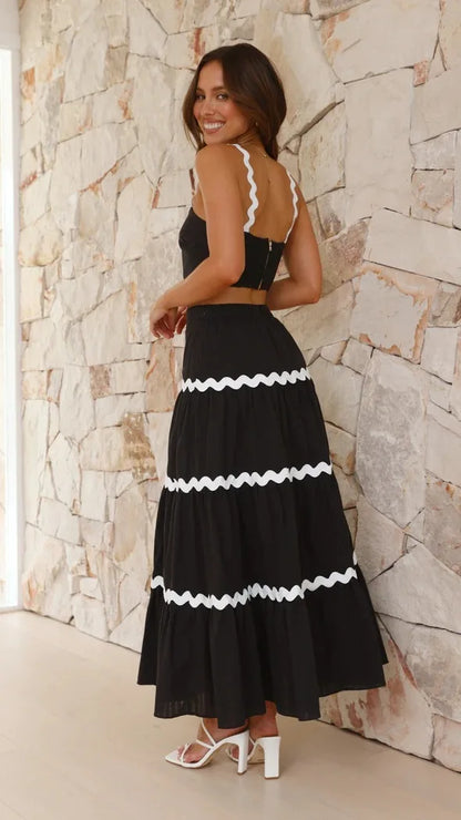 Clotilde - Conjunto Top & Falda Larga