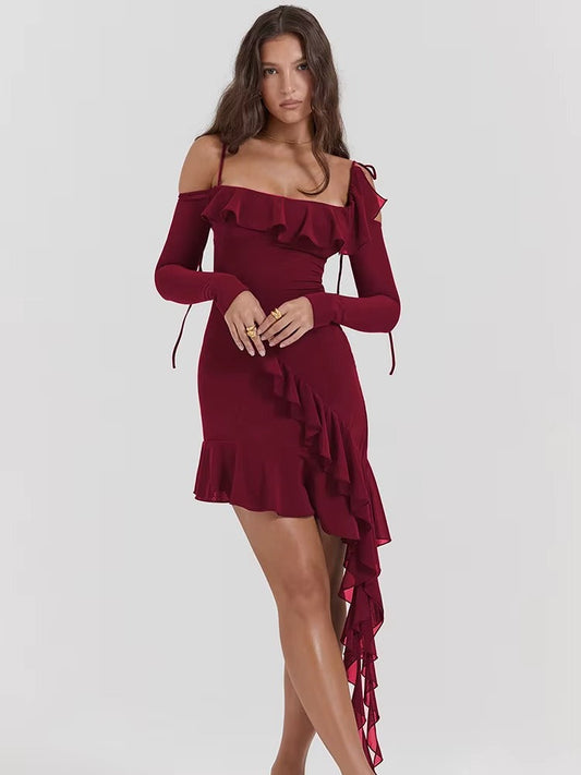Rebeca - Vestido Corto con Volantes