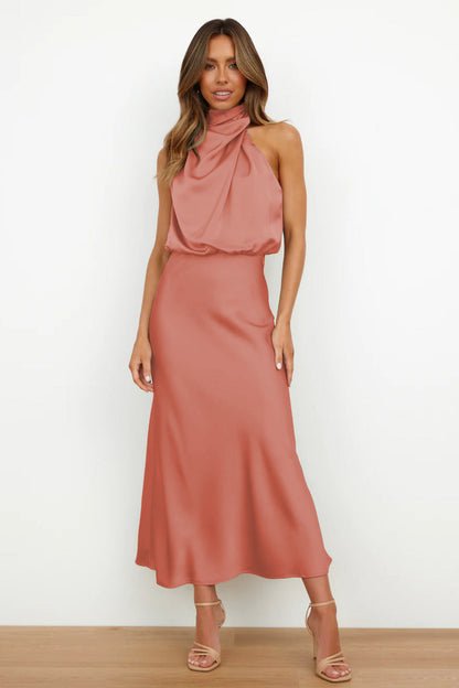 Catalina - Vestido largo satinado