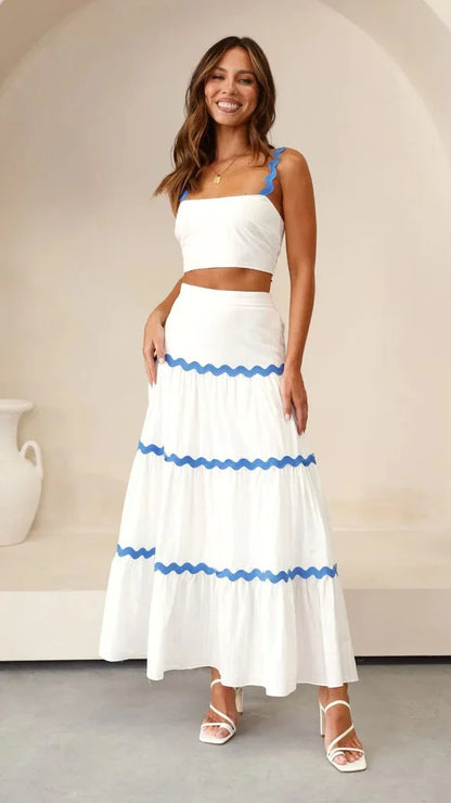 Clotilde - Conjunto Top & Falda Larga