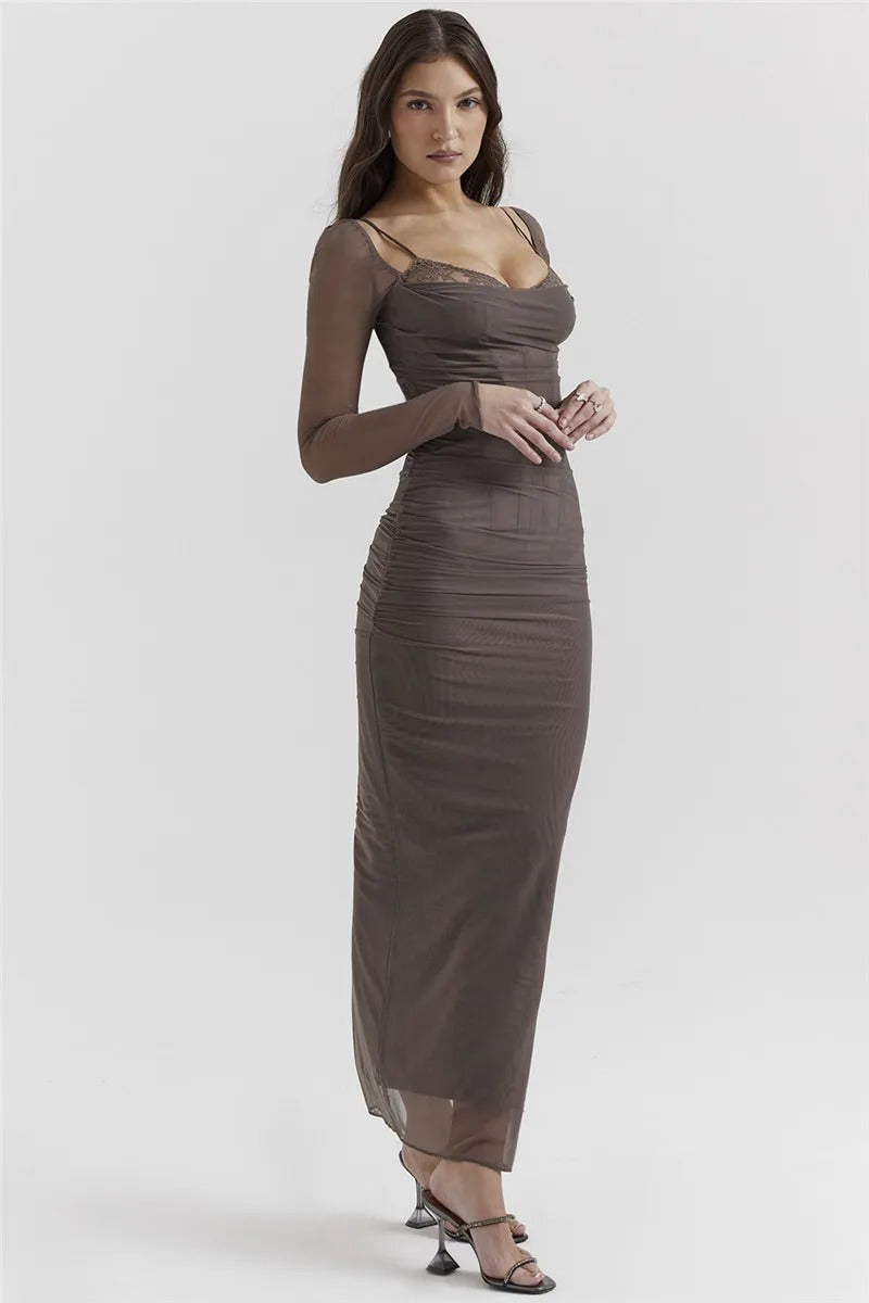 Romina - Vestido Largo con Glamour