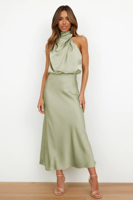 Catalina - Vestido largo satinado